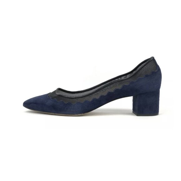 CHLOÉ Navy Suede Pump Size36.5 NWOB - Picture 1 of 12